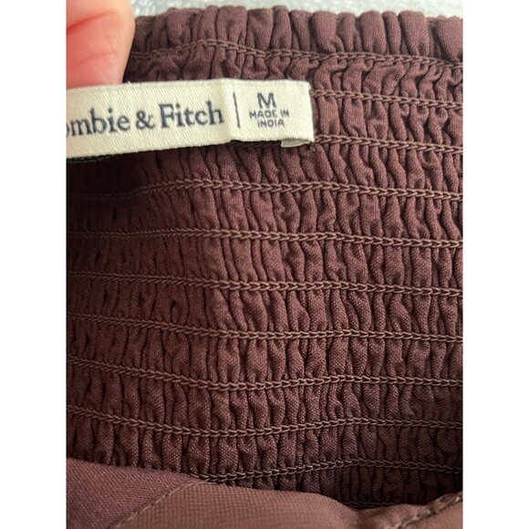 Abercrombie & Fitch Long Sleeve Sweatheart Puff Sleeve Top in Cappucino Size M - Picture 4 of 6